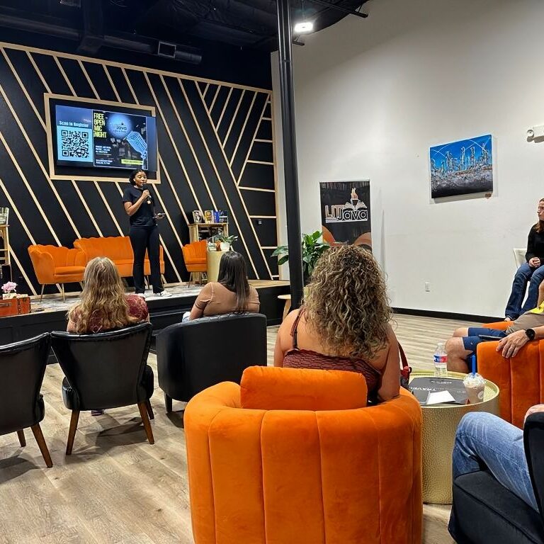 Open Mic Night Audience at LIT Java Coffee and Books in Pearland