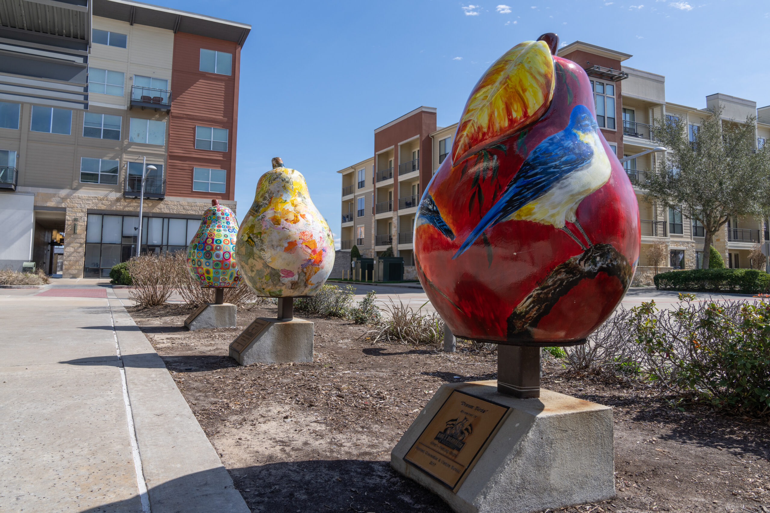 Pearland Town Center PearScape Sculptures