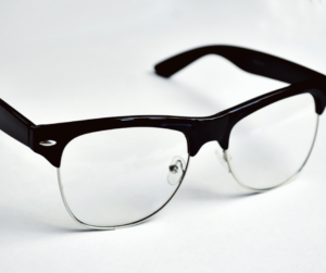 Stock photo of black glasses frames