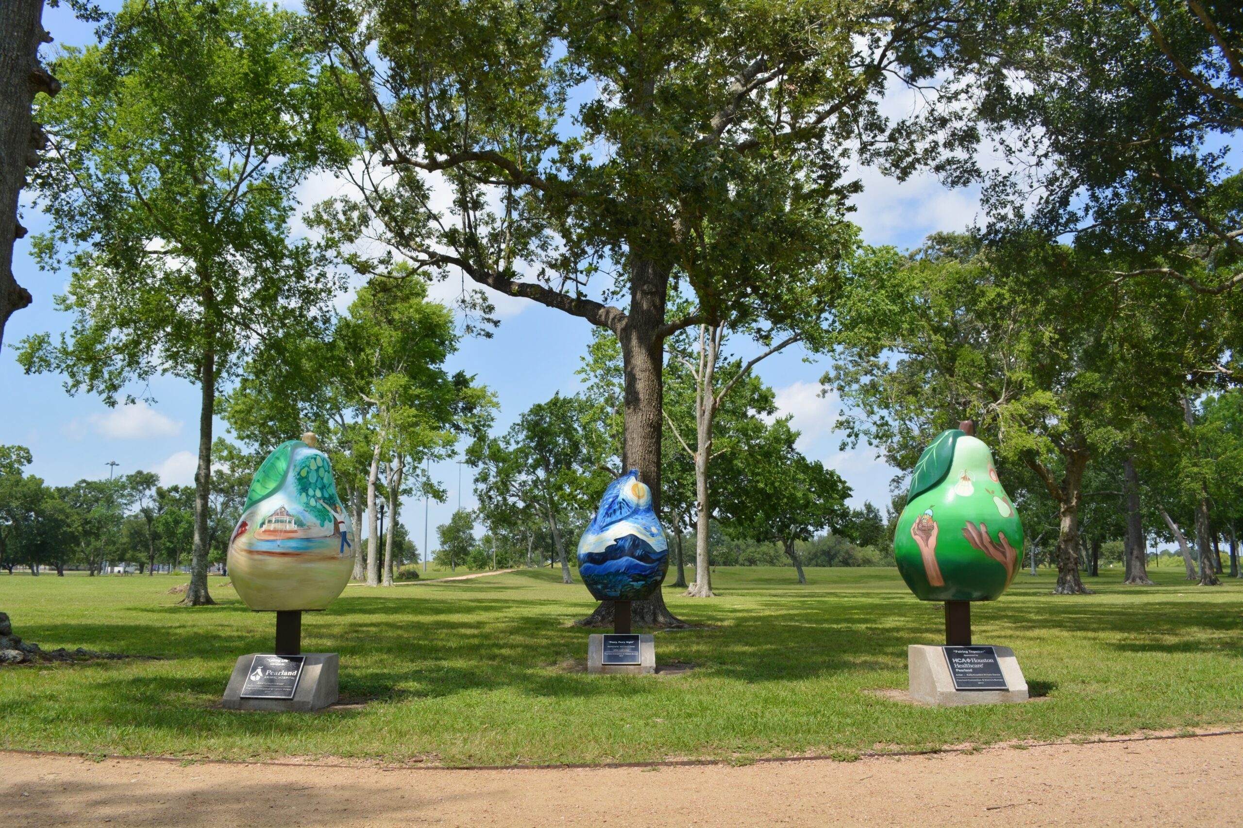 Independence Park Trio of PearScape Sculptures