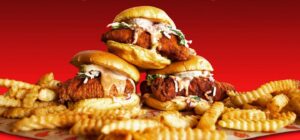 Urban Bird Hot Chicken sandwich and fries