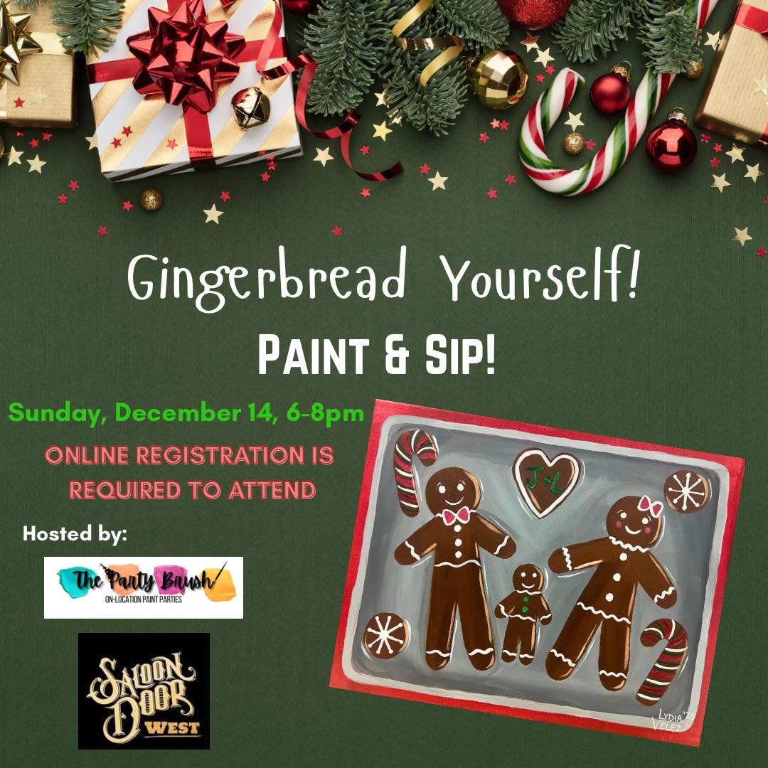 Gingerbread Paint and Sip at Saloon Door West