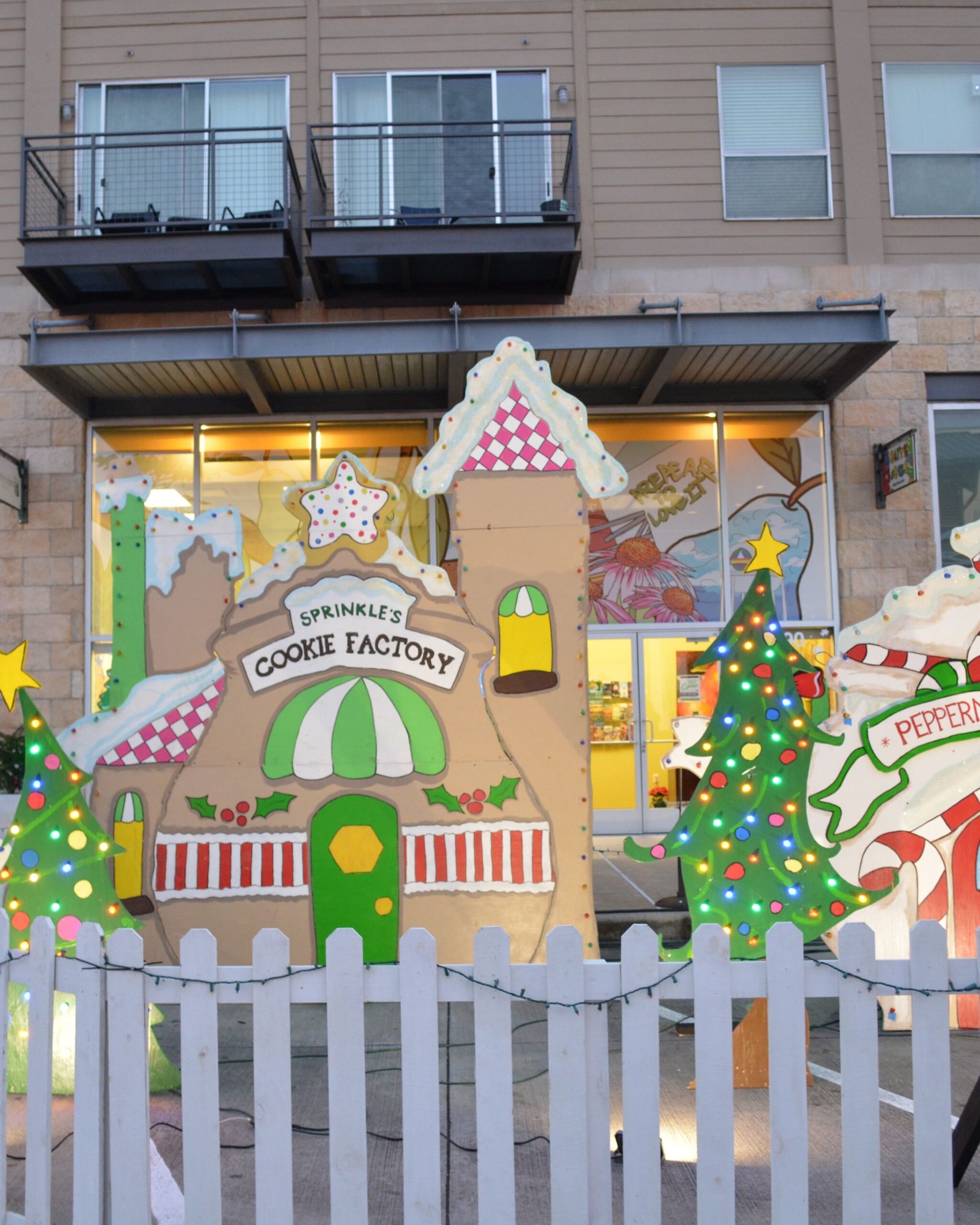 Christmas Lights Display Outside Visit Pearland Visitor Center Vertical
