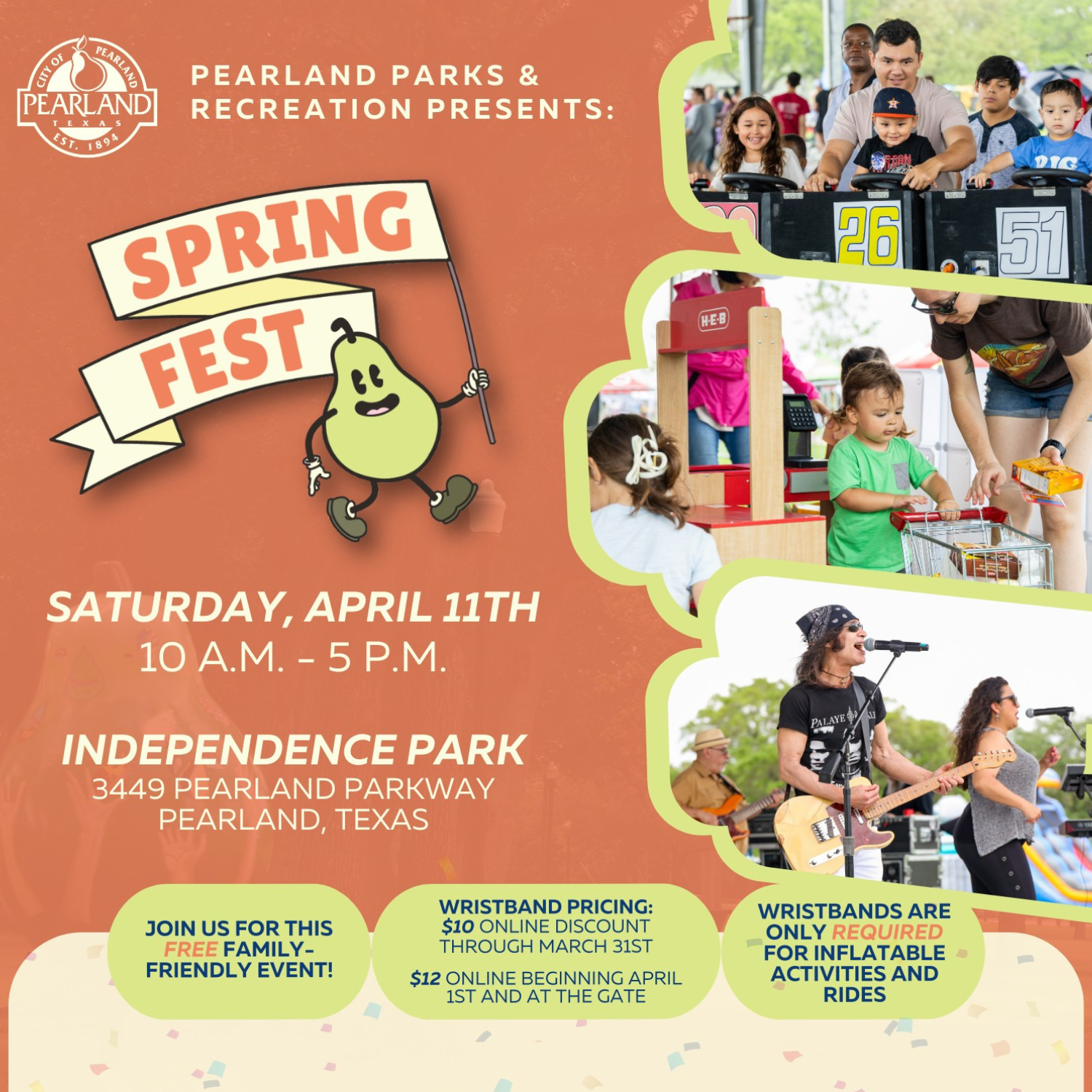 City of Pearland Spring Fest Flyer Square