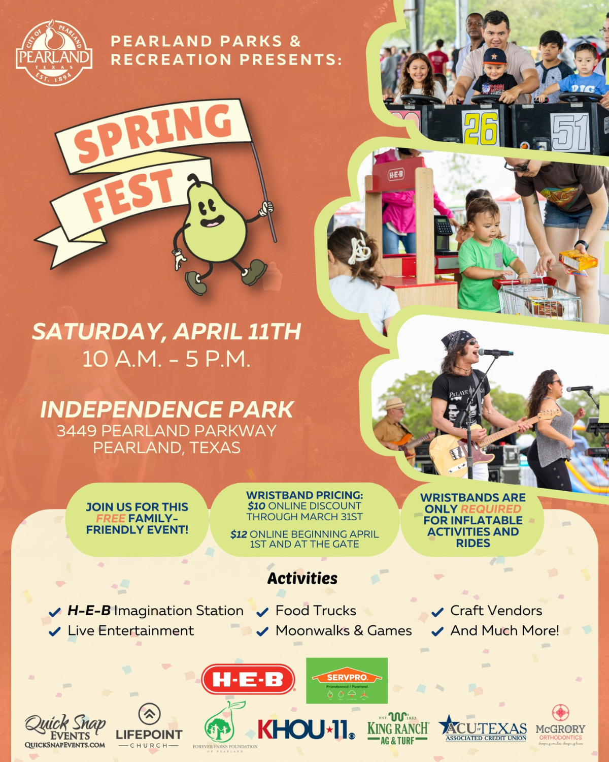City of Pearland Spring Fest Flyer