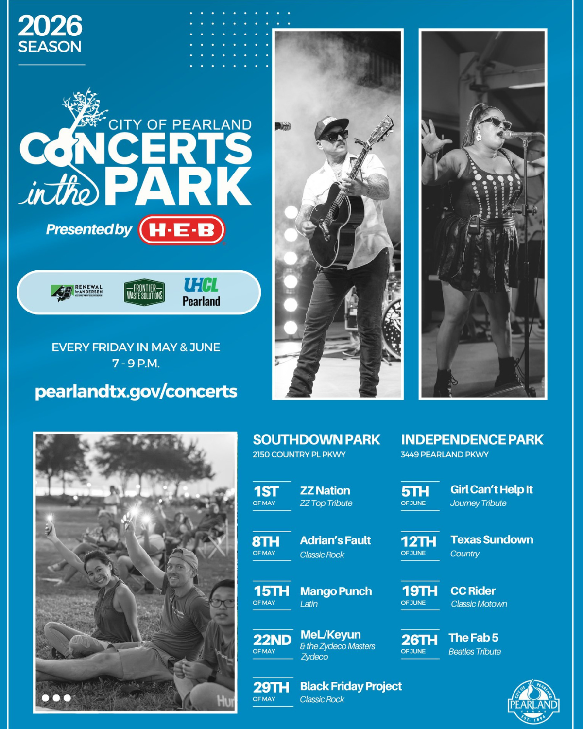 concerts in the park flyer 4x5