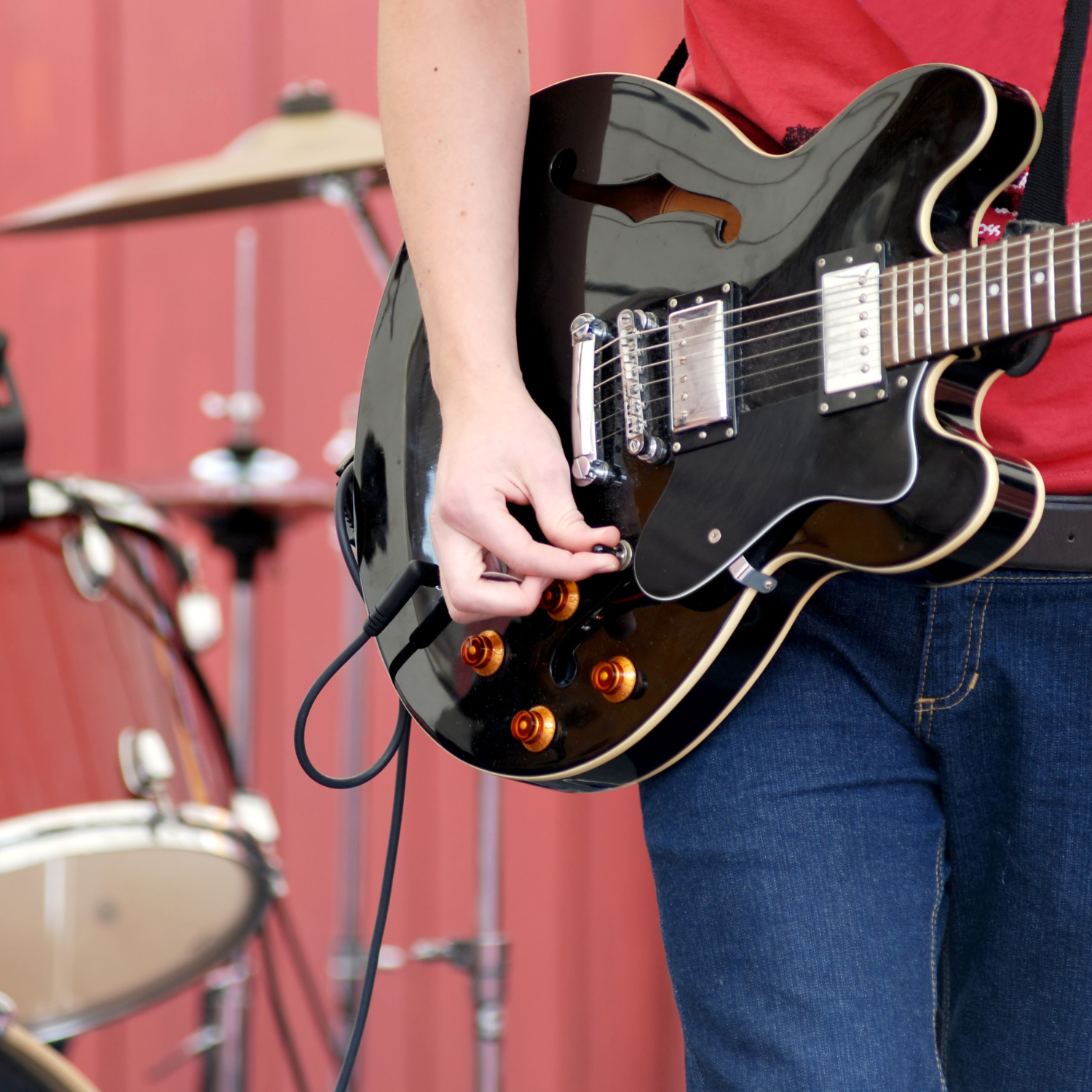 Live music guitar stock image