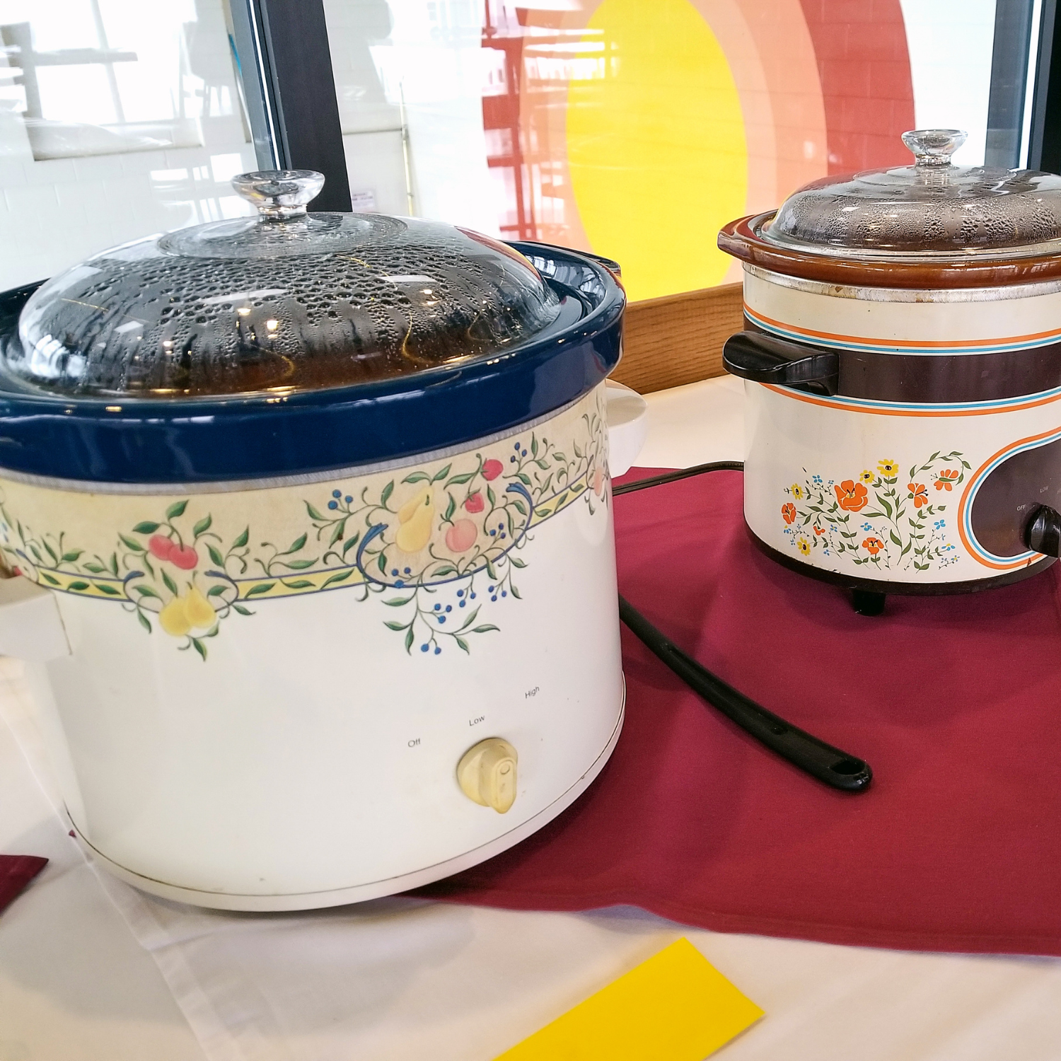 Floral Crockpots for Chili Cook Off