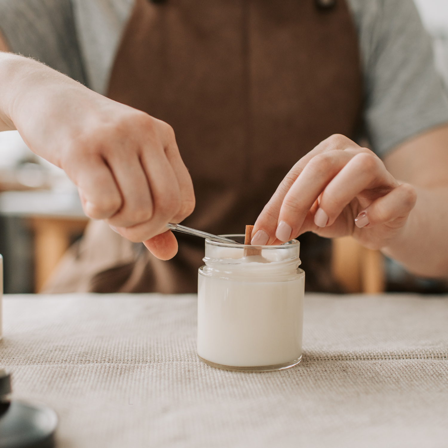 Candle Making Stock Photo